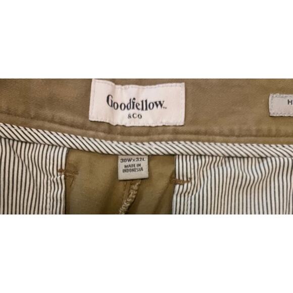 Men's Goodfellow & Co. Hennepin Chino Tan Khaki Pants 30Wx32L - Picture 4 of 4